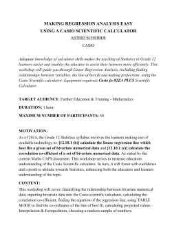 MAKING REGRESSION ANALYSIS EASY