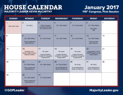House Calendar 2017