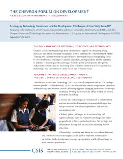 Leveraging Technology Innovation to Solve