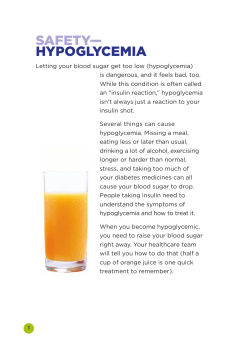 safety&mdash; hypoglycemia