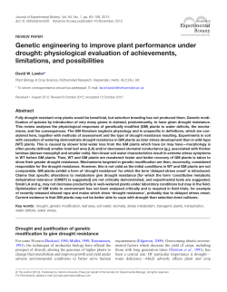 Genetic engineering to improve plant