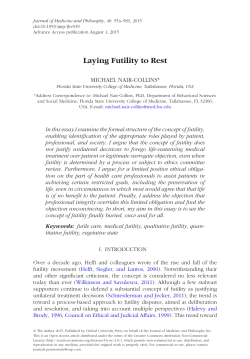 Laying Futility to Rest - Oxford Academic