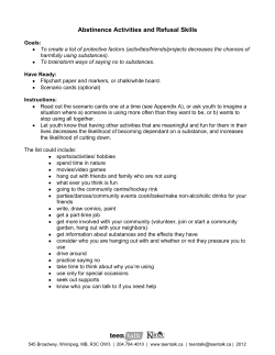 Abstinence Activities and Refusal Skills