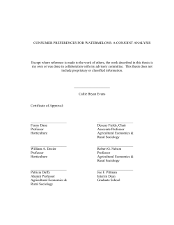 CONSUMER PREFERENCES FOR WATERMELONS: A CONJOINT