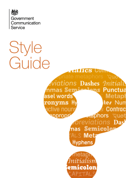GCS Style Guide - Government Communication Service