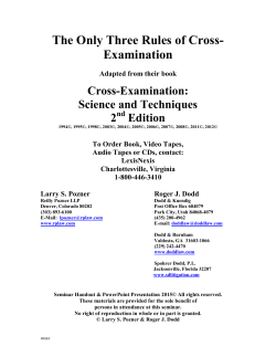 The Only Three Rules of Cross-Examination