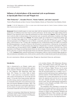Influence of selected phases of the menstrual cycle