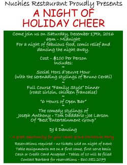 A NIGHT OF HOLIDAY CHEER