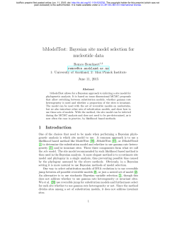 bModelTest: Bayesian site model selection for nucleotide