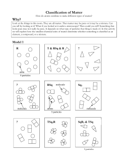 Classification of Matter