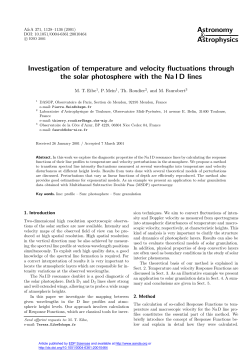 Investigation of temperature and velocity fluctuations through the