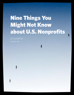 Nine Things You Might Not Know about US Nonprofits