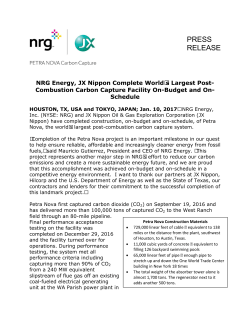 NRG Energy, JX Nippon Complete World`s Largest Post