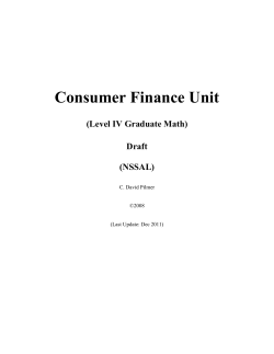 Consumer Finance Unit