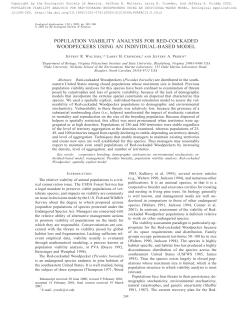 population viability analysis for red-cockaded