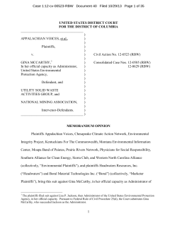 Memorandum Opinion