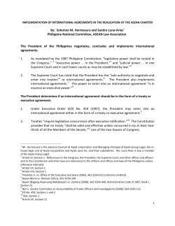 Implementation of International Agreements in the Realization of the