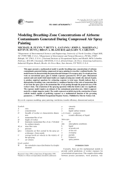Modeling Breathing!Zone Concentrations of