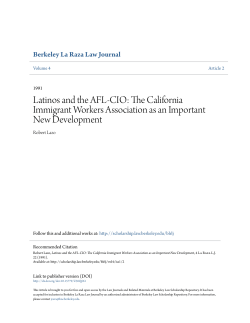 Latinos and the AFL-CIO: The California Immigrant Workers