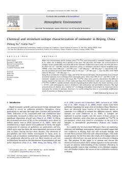Chemical and strontium isotope characterization of rainwater in