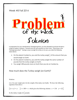 of the Week Solution