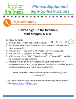 Fitness Equipment Sign-Up Instructions