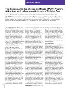 The Diabetes Attitudes, Wishes, and Needs (DAWN)