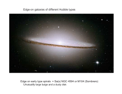 Edge-on galaxies of different Hubble types