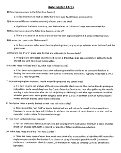 Rose Garden FAQ`s - City of Tyler