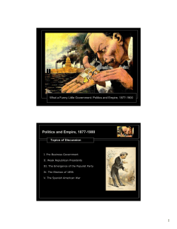 Politics and Empire, 1877-1900