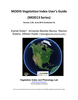 MODIS Vegetation Index User`s Guide