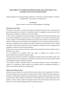 development of the greenland home rule