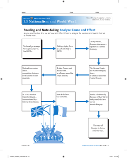 3.5 Nationalism and World War I