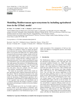 Modelling Mediterranean agro-ecosystems by including agricultural
