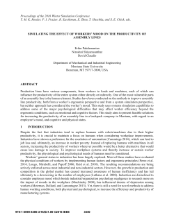 simulating the effect of workers` mood on the productivity of