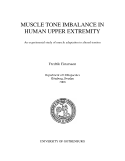 muscle tone imbalance in human upper extremity