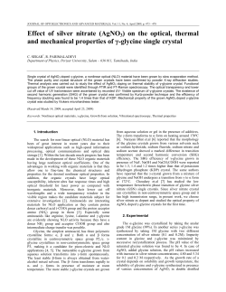 Effect of silver nitrate (AgNO3) on the optical, thermal and