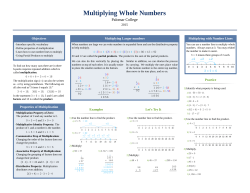 Multiplying Whole Numbers