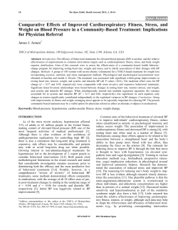Comparative Effects of Improved Cardiorespiratory Fitness, Stress