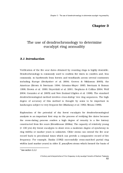 The use of dendrochronology to determine eucalypt ring annuality