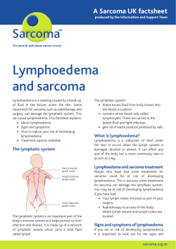 Lymphoedema and sarcoma