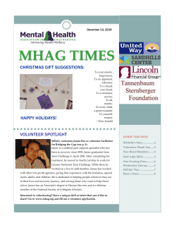 mhag times - Mental Health Association in Greensboro