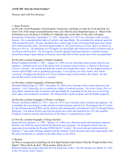 ASTR 308 "Into the Final Frontier"