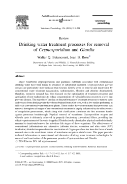 Drinking water treatment processes for removal of