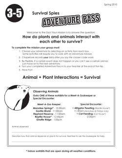 Animal + Plant Interactions = Survival