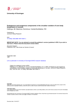 Endogenous and exogenous components in the circadian