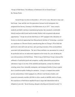 “Swope of Hull-House: The Influence of Settlement Life on Gerard