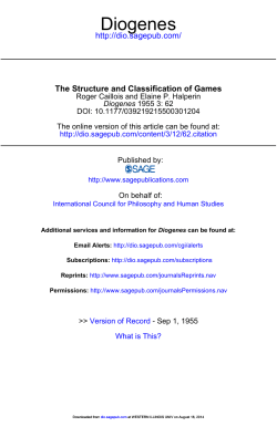 The structure and classification of games