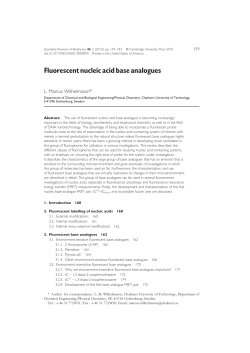 Fluorescent nucleic acid base analogues