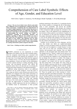Comprehension of Care Label Symbols: Effects of Age, Gender, and